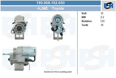 Bv Psh Starter [Hersteller-Nr. 190.908.102.050] für Toyota von BV PSH