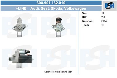 Bv Psh Starter [Hersteller-Nr. 300.901.132.010] für Audi, Seat, VW von BV PSH