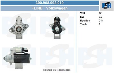 Bv Psh Starter [Hersteller-Nr. 300.908.092.010] für VW von BV PSH