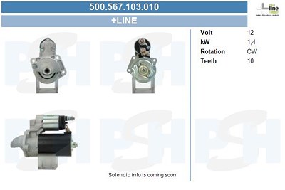 Bv Psh Starter [Hersteller-Nr. 500.567.103.010] für Alfa Romeo, Fiat, Lancia von BV PSH