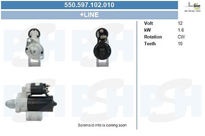 Bv Psh Starter [Hersteller-Nr. 550.597.102.010] für Maybach, Mercedes-Benz von BV PSH