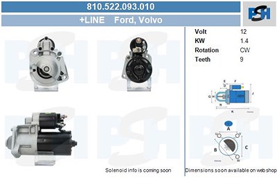 Bv Psh Starter [Hersteller-Nr. 810.522.093.010] für Volvo von BV PSH