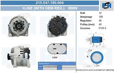 Bv Psh Generator [Hersteller-Nr. 215.547.180.004] für BMW von BV PSH