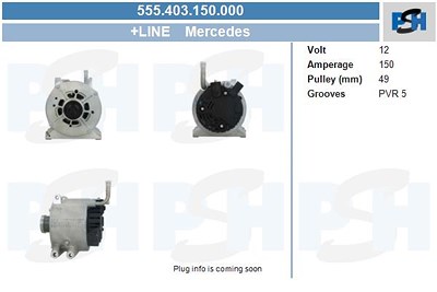 Bv Psh Generator [Hersteller-Nr. 555.403.150.000] für Mercedes-Benz von BV PSH