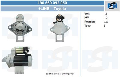 Bv Psh Starter [Hersteller-Nr. 190.560.092.050] für Toyota von BV PSH