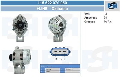 Bv Psh Generator [Hersteller-Nr. 115.522.070.050] für Daihatsu von BV PSH