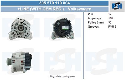 Bv Psh Generator [Hersteller-Nr. 305.579.110.004] für VW von BV PSH