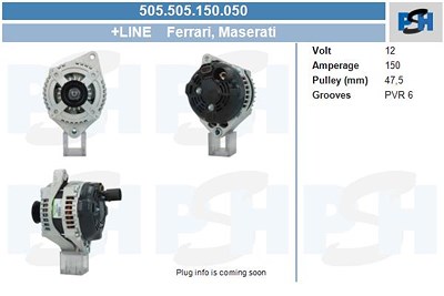 Bv Psh Generator [Hersteller-Nr. 505.505.150.050] für Maserati von BV PSH