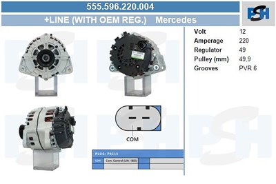 Bv Psh Generator [Hersteller-Nr. 555.596.220.004] für Mercedes-Benz von BV PSH