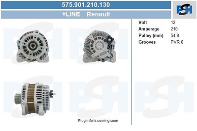 Bv Psh Generator [Hersteller-Nr. 575.901.210.130] für Dacia, Renault von BV PSH