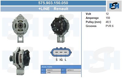 Bv Psh Generator [Hersteller-Nr. 575.903.150.050] für Renault von BV PSH