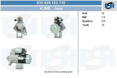 Bv Psh Starter [Hersteller-Nr. 830.929.102.130] für Jeep von BV PSH