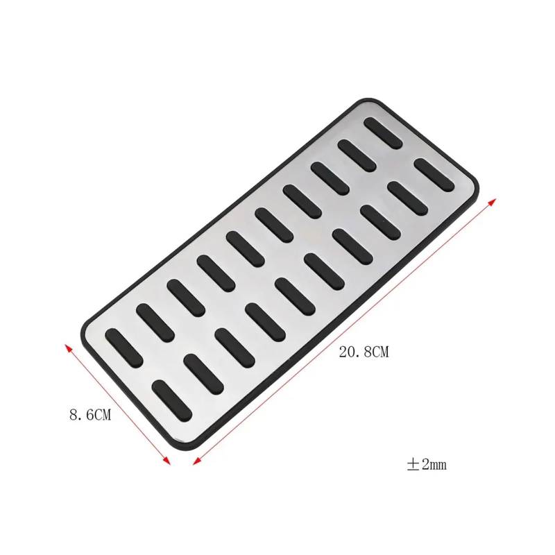 BWBVHRHZY Auto-Pedalabdeckung aus Edelstahl, passend for Hyundai Accent Solaris I20 2011–2016, Creta Ix25, passend for Kia K2 Rio Soul MT, at, Auto-Styling(1Pc Rest Pedal) von BWBVHRHZY