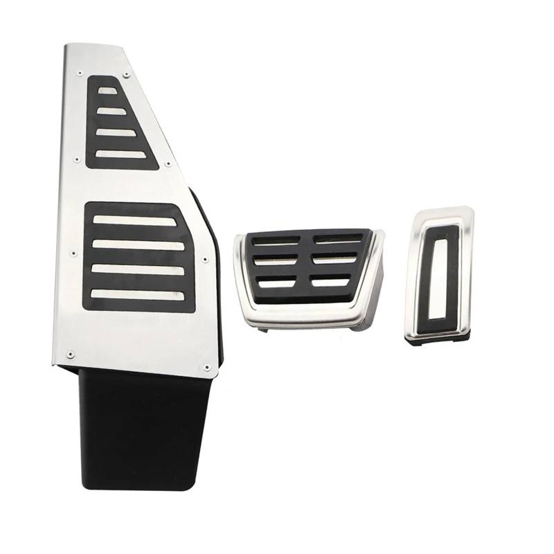 BWBVHRHZY Edelstahl Auto Rest Pedal Fuß Kraftstoff Bremse Kupplung Pedale Abdeckung Fit for VW Fit for Skoda Fit for Kodiaq 2016-2022 Teile Zubehör(RHD with Rest) von BWBVHRHZY