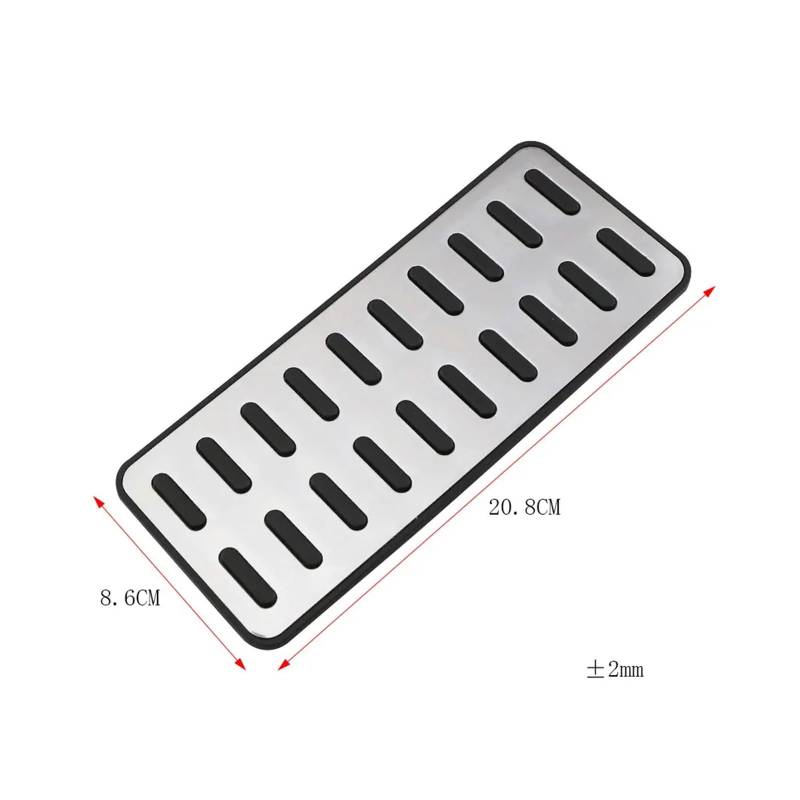 BWBVHRHZY Edelstahl Kupplung Gas Kraftstoff Bremse Rest Pedal Pads Abdeckung Fit for Hyundai IX25 Creta 2012-2017 at MT Auto Styling(1Pc Rest Pedal) von BWBVHRHZY