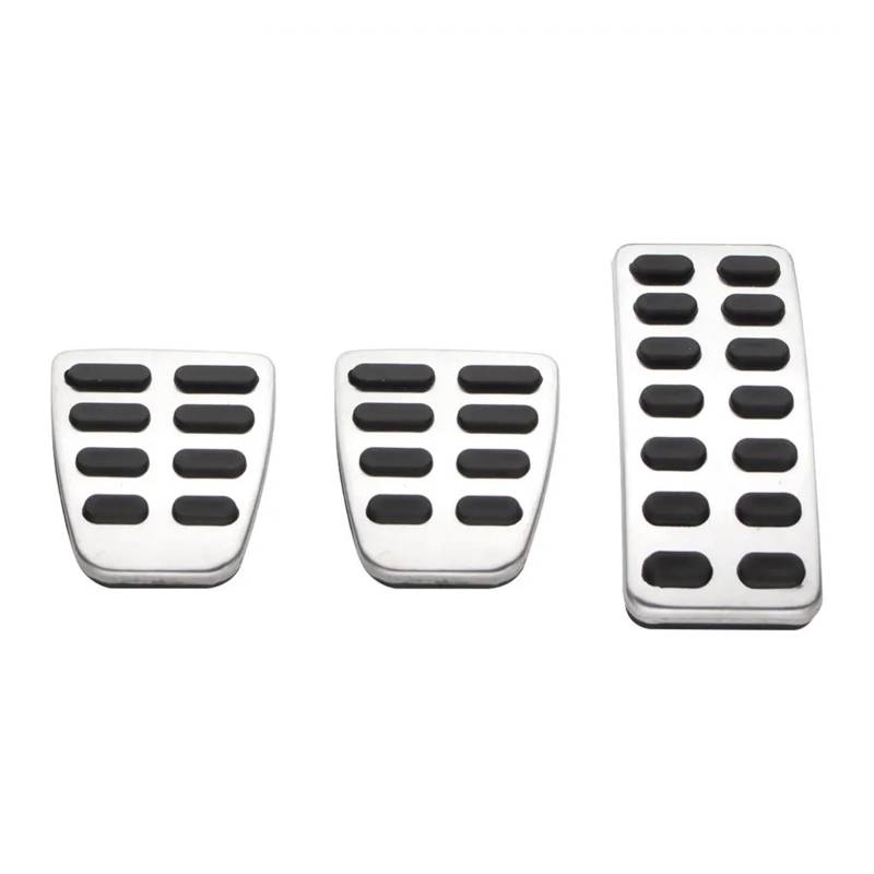 BWBVHRHZY Edelstahl Kupplung Gas Kraftstoff Bremse Rest Pedal Pads Abdeckung Fit for Hyundai IX25 Creta 2012-2017 at MT Auto Styling(3Pcs MT Without Rest) von BWBVHRHZY