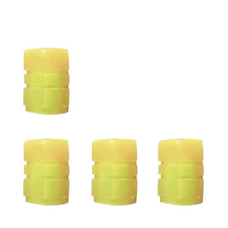 BWBVHRHZY Leuchtende Reifen-Ventilkappe, Auto-Radnabe, leuchtende Felgen-Vorbau-Abdeckungen, passend for Xiaomi M365/1S/Pro Roller-Zubehör(Yellow) von BWBVHRHZY