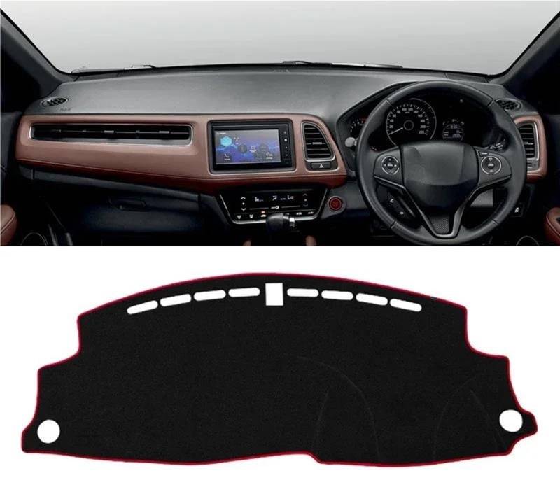 Armaturenbrett Matte Für HR-V Für HRV Für Vezel 2014 2015 2016 2017 2018 2019 2020 Auto-Armaturenbrett-Sonnenschutz-Abdeckmatte Instrumententafel-Pad(A RHD Red Side) von BWVMVB