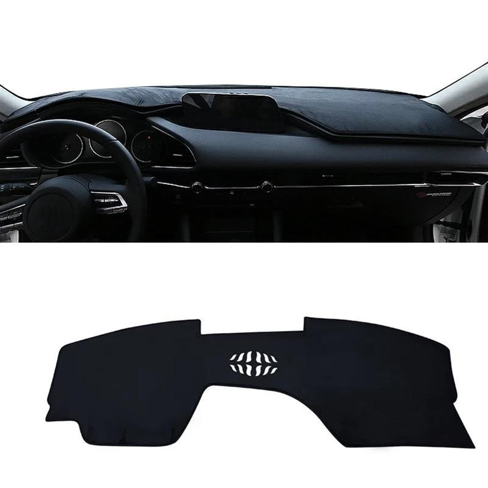 Armaturenbrett Matte Für Mazda 3 BP Für Axela 2019 2020 2021 2022 2023 Auto Dashboard Abdeckung Sonnenschutz Matten Vermeiden Licht Pads(B Black) von BWVMVB