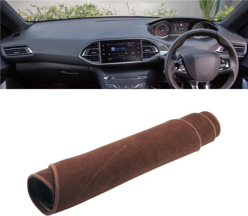 Armaturenbrett Matte Für Peugeot 308 T9 II SW MK2 2014 2015 2016 2017 2018 2019 2020 Auto Armaturenbrett Abdeckung Sonnenschutz Vermeiden Licht Matte(B Brown LHD) von BWVMVB