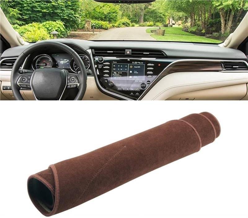 Armaturenbrett Matte Für Toyota Für Camry XV70 Für Hybrid 2018 2019 2020 2021 2022 2023 2024 Auto Dashboard Abdeckung Dash Matte Sonnenschutz Pad(B LHD Brown) von BWVMVB