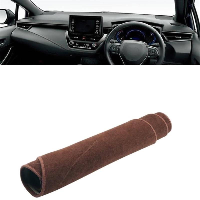 Armaturenbrett Matte Für Toyota Für Corolla E210 Für Hybrid 2019 2020 2021 2022 2023 2024 Auto Dashboard Abdeckung Sonnenschutz Pad(B RHD Brown) von BWVMVB