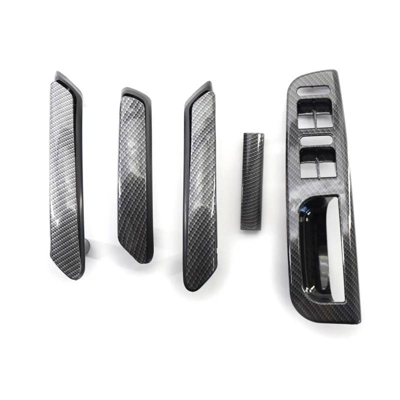 Auto-Innentürgriff Carbon Faser Muster Türgriff Fenster Schalter Rahmen Für VW Für Passat Für B5 1998 1999 2000 2001 2002 2003 2004 2005 Autoinnenraumtürgriff(4 Door 5) von BWVMVB