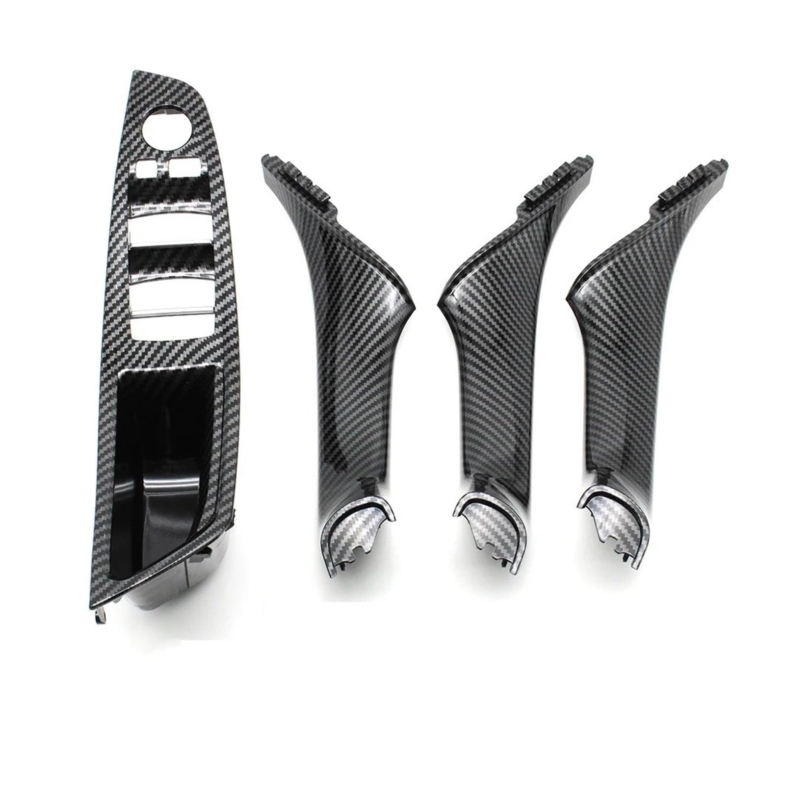 Auto-Innentürgriff Innentür Armlehne Einbau Panel Tür Pull Griff Für 5 Series Für F10 Für F11 Autoinnenraumtürgriff(LHD Carbonfiber Set) von BWVMVB