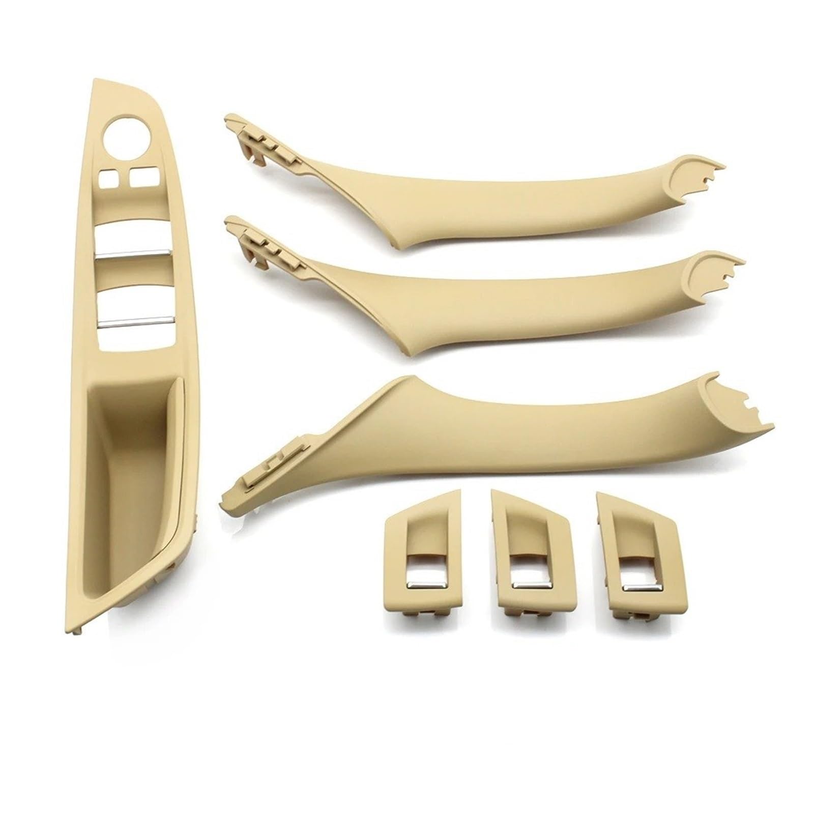 Auto-Innentürgriff Links Stick LHD Beige Schwarz Carbon Faser Auto Innen Tür Griff Pull Set Für 5 Series Für F10 Für F18 523 525 528 Autoinnenraumtürgriff(Model A Beige) von BWVMVB