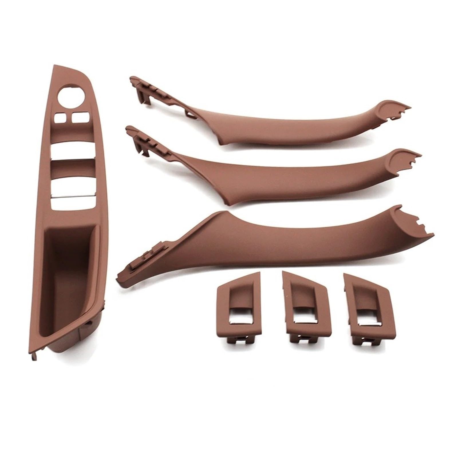 Auto-Innentürgriff Links Stick LHD Beige Schwarz Carbon Faser Auto Innen Tür Griff Pull Set Für 5 Series Für F10 Für F18 523 525 528 Autoinnenraumtürgriff(Model A Brown) von BWVMVB