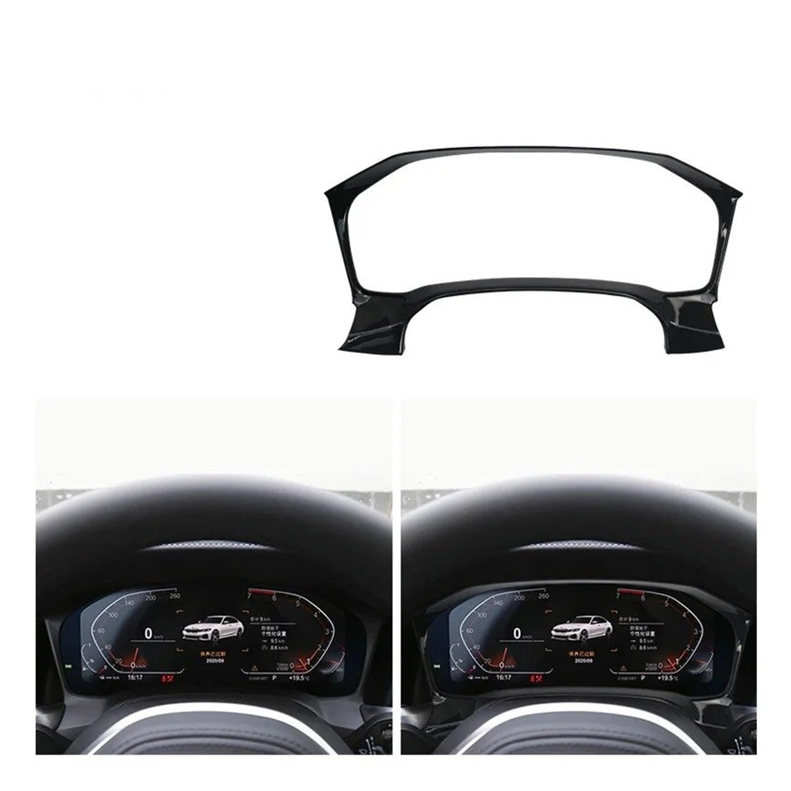 Auto Zubehör Innenraum Auto Styling Dashboard Instrument Panel Dekorative Rahmen Abdeckungen Aufkleber Trim Für 3 Serie Für G20 Für G28 Auto Innen Zubehör Auto-Innendekoration(I Model Black) von BWVMVB