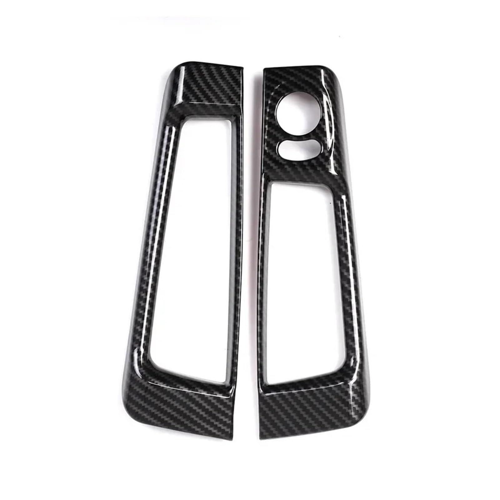 Auto Zubehör Innenraum Für FIAT Für Abarth 2008 2009 2010-2022 Auto Rückspiegel Einstellung Schalter Tür Lagerung Box Panel Rahmen Abdeckung Trim Aufkleber Auto Zubehör Auto-Innendekoration(Kohlefaser von BWVMVB