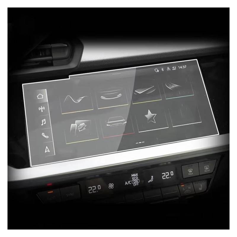 Displayschutz-Folie Für A3 Für 8Y 2020 2021 Auto GPS-Navigationsfilm LCD-Bildschirm Gehärtetes Glas Schutzfilm Anti-Kratzfilm Zubehör Refit Navigation Schutzfolie von BWVMVB