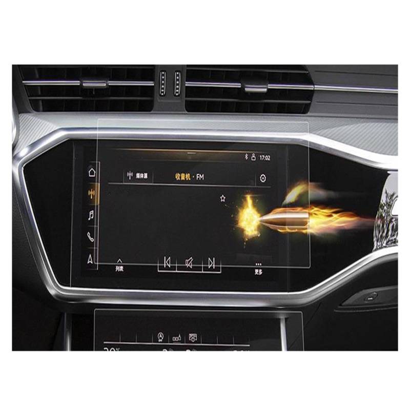 Displayschutz-Folie Für A6 Für A7 Für A8 2018 2019 2020 Anti-Kratz-Kontrolle Auto GPS-Navigation Touchscreen Gehärteter Film Schutzaufkleber Navigation Schutzfolie von BWVMVB