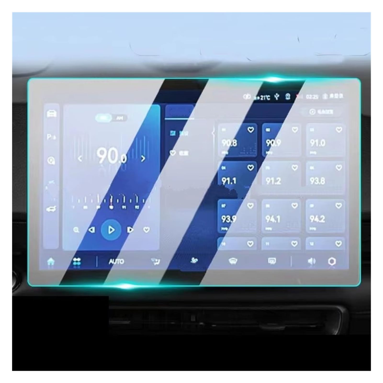 Displayschutz-Folie Für BAIC Für X55 Für Beijing Für X55 2022 2023 Auto GPS Navigation Center Touch Display Anti-Kratz Film Gehärtetem Glas Displayschutzfolie Navigation Schutzfolie von BWVMVB