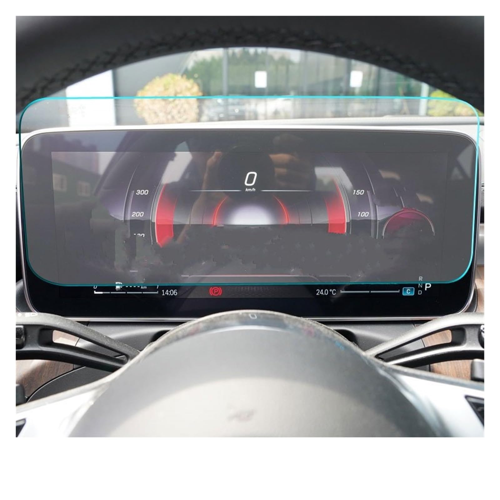 Displayschutz-Folie Für Benz C-Klasse Kombi C220 C200 2022 Autonavigation Gehärtetes Glas LCD-Bildschirm Schutzfolie Aufkleber Armaturenbrettschutz Navigation Schutzfolie von BWVMVB