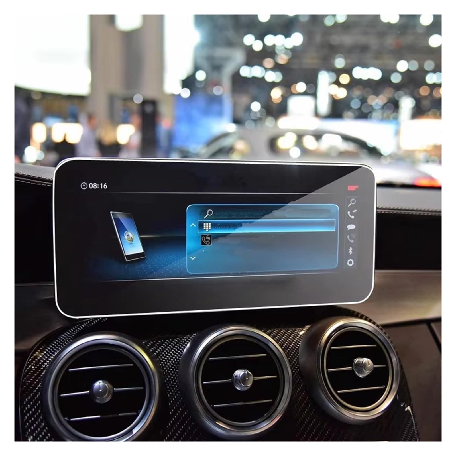 Displayschutz-Folie Für Benz C-Klasse W205 W204 C180 C200 C260 2019 2020 Jahr Autoinnenausstattung Autonavigation Gehärtetem Glasfilm Navigation Schutzfolie von BWVMVB