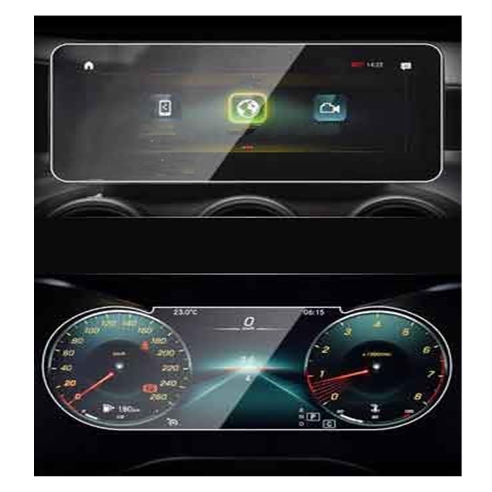 Displayschutz-Folie Für Benz Für GLC W253 2020 2021 Auto GPS-Navigation LCD-Bildschirm Gehärtetes Glas Schutzfolie Innen Anti-Kratz-Folie Navigation Schutzfolie von BWVMVB