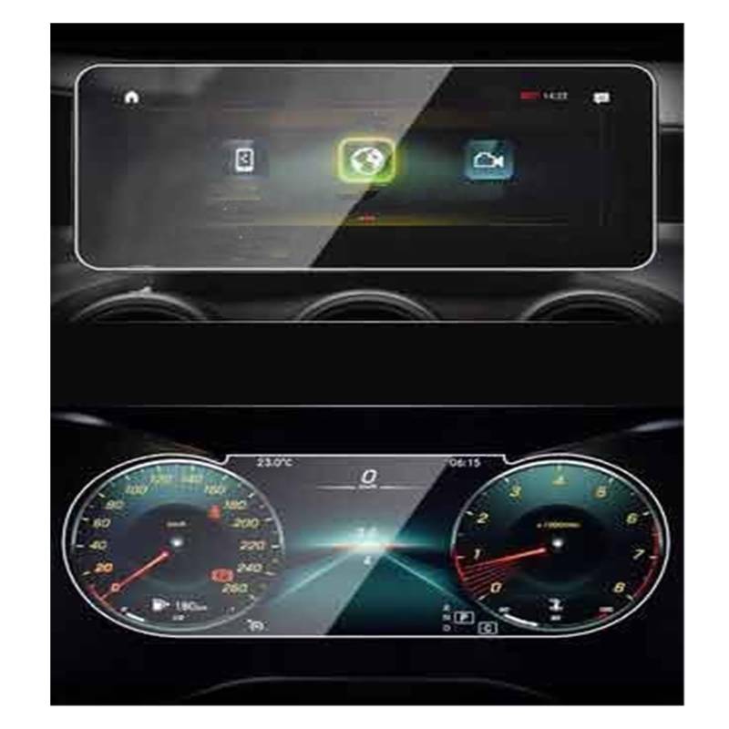 Displayschutz-Folie Für Benz Für GLC W253 2020 2021 Auto GPS-Navigation LCD-Bildschirm Gehärtetes Glas Schutzfolie Innen Anti-Kratz-Folie Navigation Schutzfolie von BWVMVB