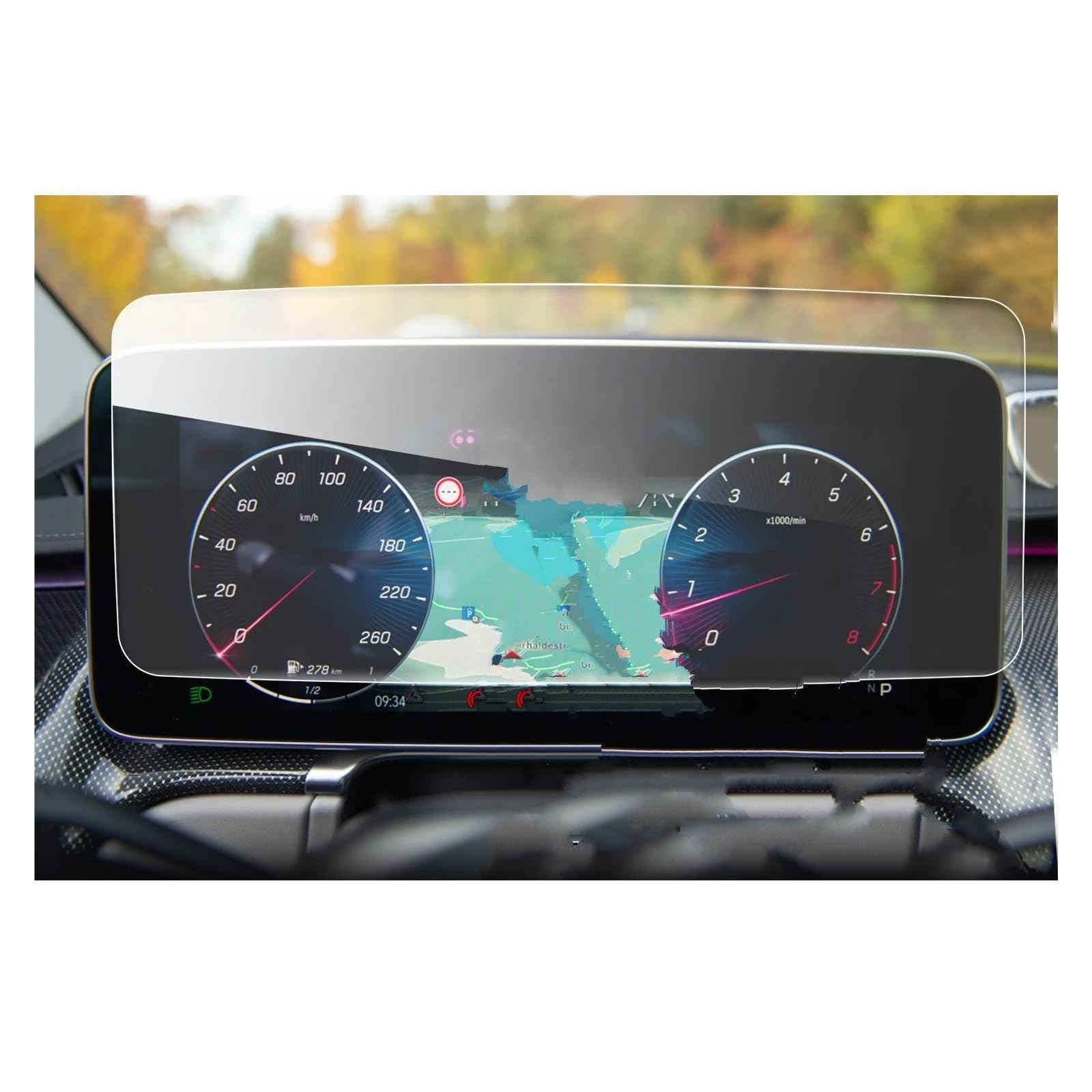 Displayschutz-Folie Für Benz S-KLASSE W223 2021+ 12,3 Zoll LCD-Instrumentenanzeige Auto-Innenschutzaufkleber Zubehör Auto-Displayschutz Navigation Schutzfolie von BWVMVB