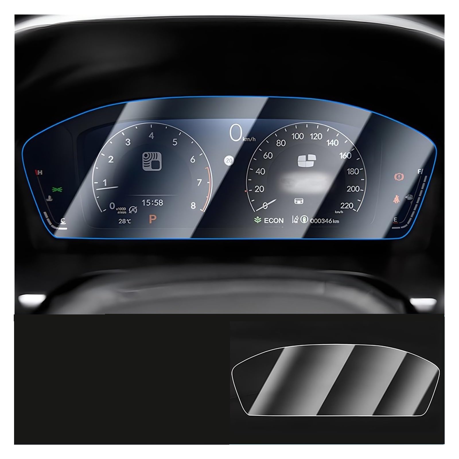 Displayschutz-Folie Für CR-V Für CRV 6. Generation 2023 2024 2025 Gehärtetes Glas GPS-Navigationsdisplay Schutzfolie Aufkleber Autozubehör Navigation Schutzfolie von BWVMVB