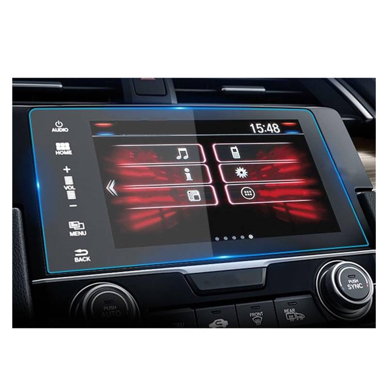 Displayschutz-Folie Für Civic 2016 2017 2018 2019 2020 2021 2022 Auto GPS-Navigation Gehärtetem Glas Screen-Dashboard Display Schutz Abdeckung Schutz Film Zubehör Navigation Schutzfolie von BWVMVB