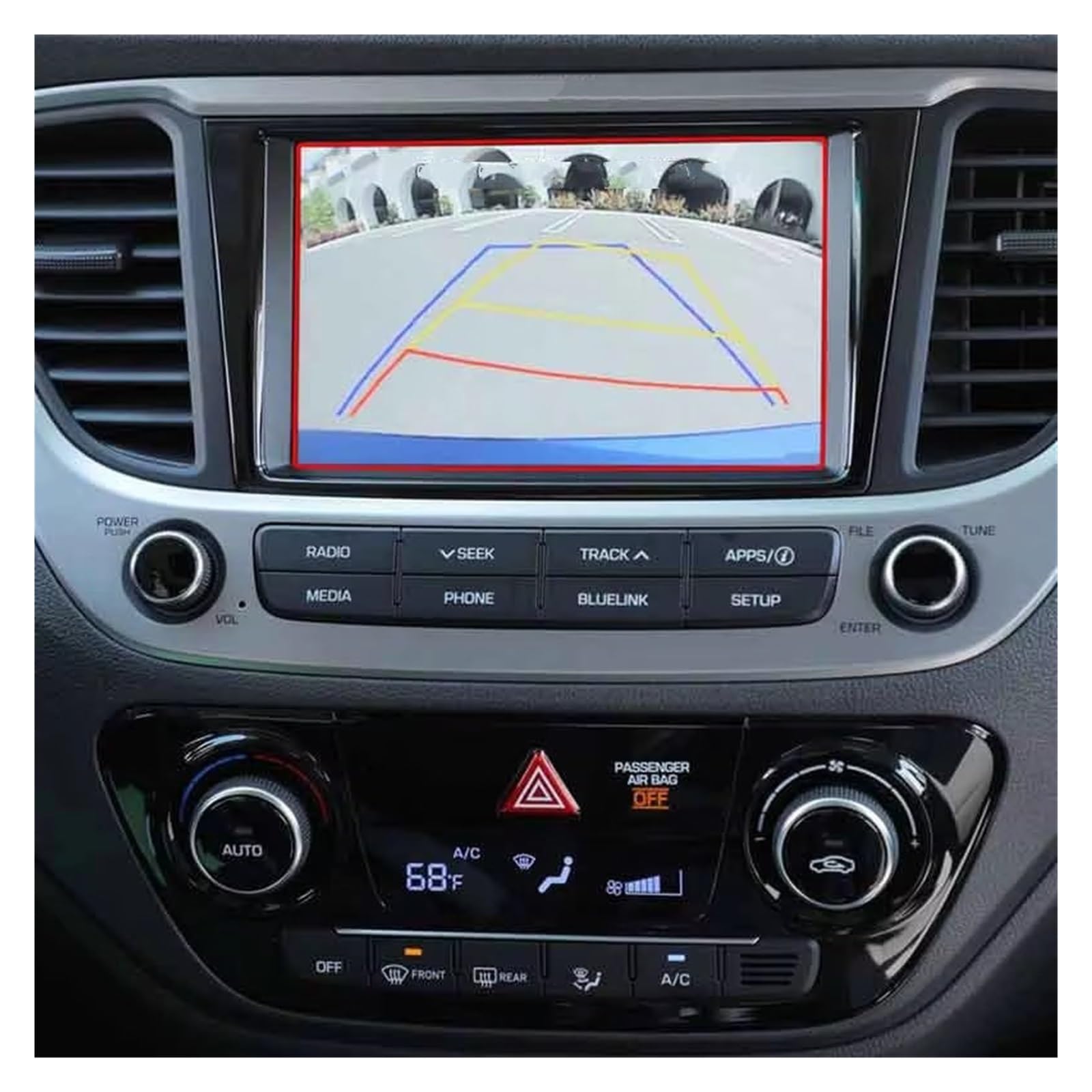 Displayschutz-Folie Für Hyundai Für Accent 2018 2019 2020 Auto-GPS-Navigation Displayschutzfolie Aus Gehärtetem Glas Für Den Autoinnenraum, Kratzfeste Folie Navigation Schutzfolie von BWVMVB