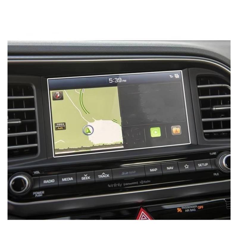 Displayschutz-Folie Für Hyundai Für Elantra 2017 2018 2019 2020 Autoradio GPS-Navigation Kratzfester Displayschutz Aus Gehärtetem Glas Navigation Schutzfolie von BWVMVB