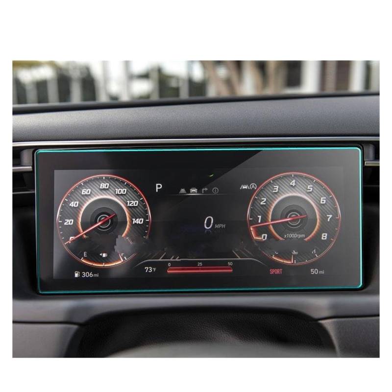 Displayschutz-Folie Für Hyundai Für Tucson Für NX4 2021 2022 Auto Navigtion Infotainment Gehärtetes Glas LCD Screen Schutz Film Aufkleber Dashboard Schutz Navigation Schutzfolie von BWVMVB