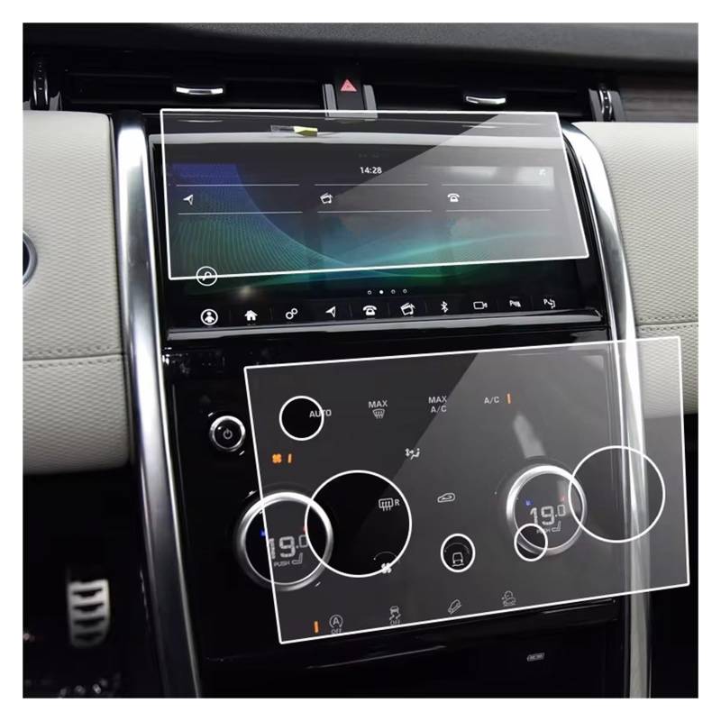 Displayschutz-Folie Für Land Für Rover Für Discovery Sport L550 2020 Auto GPS-Navigation Klimaanlage LCD-Bildschirm Schutzfolie Aus Gehärtetem Glas Navigation Schutzfolie von BWVMVB