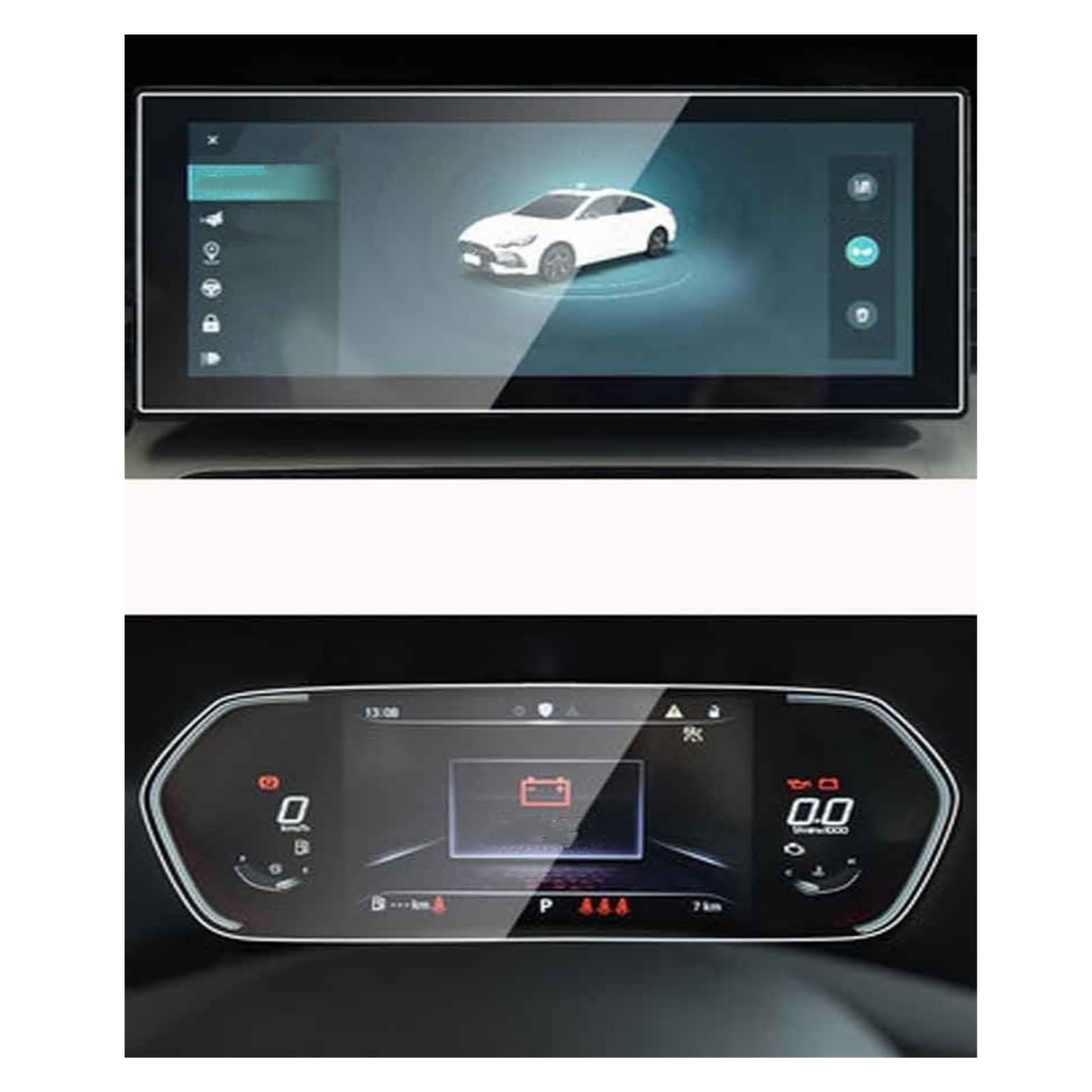 Displayschutz-Folie Für MG Für GT 2022 Auto-Infotainment-Radio GPS-Navigationsbildschirm Instrumenten-Armaturenbrett-Schutzfolie Aus Gehärtetem Glas Navigation Schutzfolie von BWVMVB