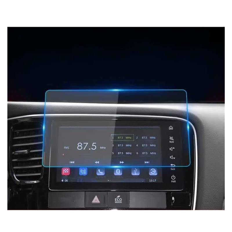 Displayschutz-Folie Für Mitsubishi Für Outlander 2016 2017 2018 2019 2020 2021 2022 Auto GPS-Navigationsbildschirm Schutzfolie Aus Gehärtetem Glas Navigation Schutzfolie von BWVMVB