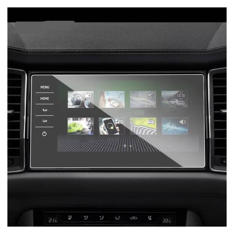 Displayschutz-Folie Für Skoda Für Kodiaq Für GT 2019-2021 Auto-GPS-Navigationsfolie LCD-Bildschirm Gehärtetes Glas Schutzfolie Anti-Kratzfolie Zubehör Navigation Schutzfolie von BWVMVB