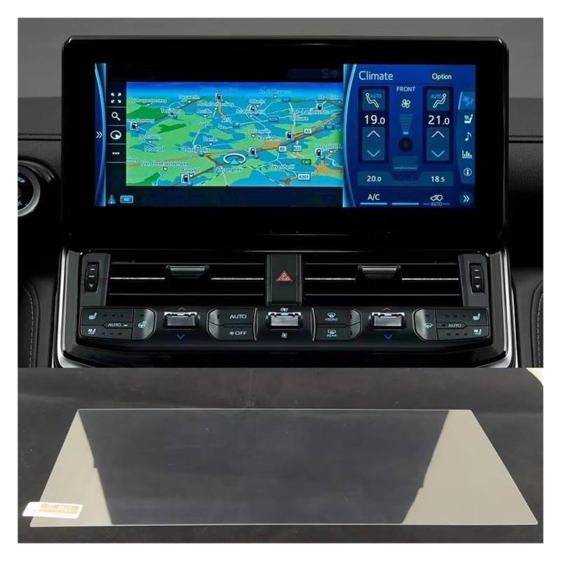 Displayschutz-Folie Für Toyota Für Land Für Cruiser LC300 2022 12,3 Zoll Autoradio GPS-Navigation Innenzubehör Displayschutzfolie Aus Gehärtetem Glas Navigation Schutzfolie von BWVMVB